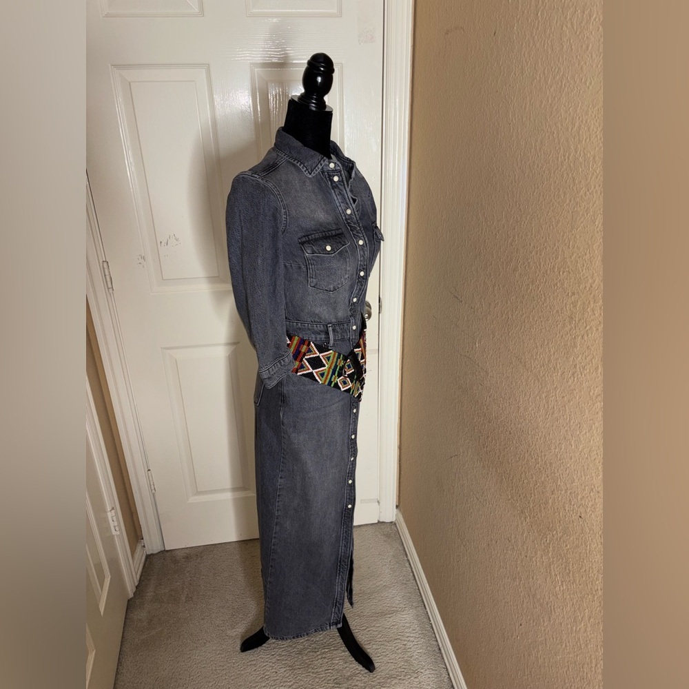 New AllSaints Blair Denim dress Size 0​ - Picture 5 of 14